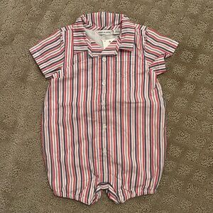 NWT Janie and Jack Red, White & Blue Romper. Size 3-6 months